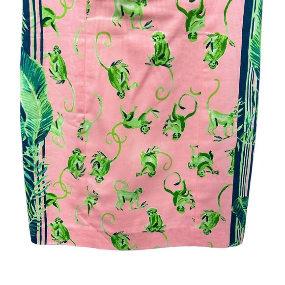 Lilly Pulitzer Mila Stretch Shift Dress in Monkey Business Womens 0 Pink Green - Picture 4 of 9